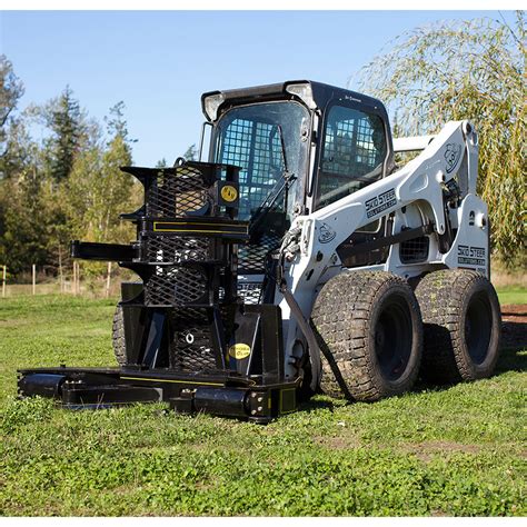 skid steer tree shear with sprayer|skid steer mounted tree shear.